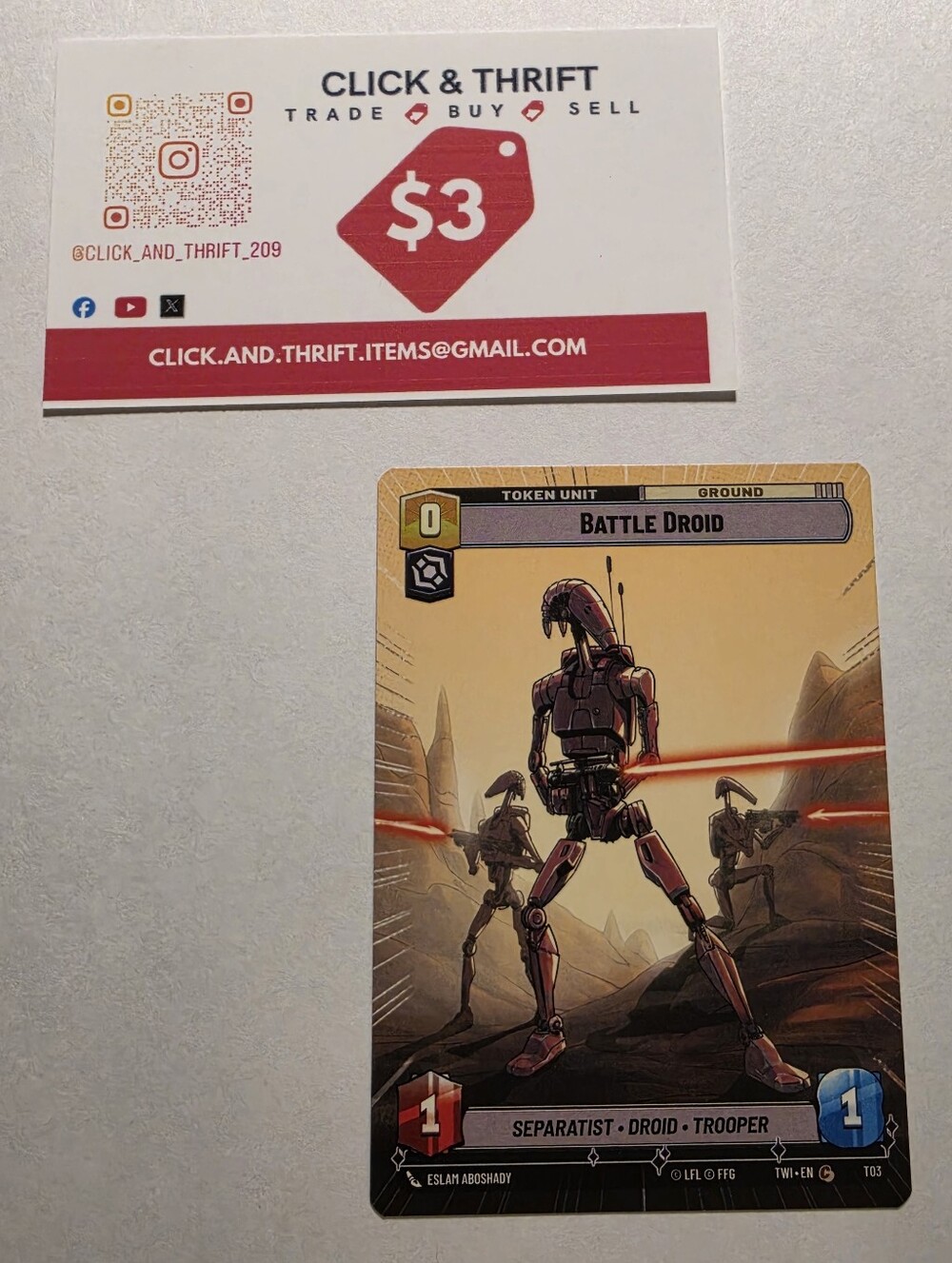 Star Wars Unlimted Twlight of the Republic - Battle Droid - Lair of Grievous